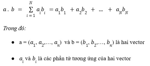 công thức tính dot product